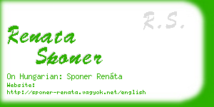 renata sponer business card